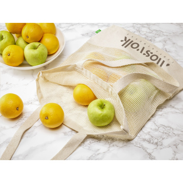 Логотрейд pекламные cувениры картинка: Сумка для покупок Natura Organic Mesh Shopper (180 г/м²)