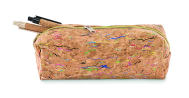Логотрейд pекламные cувениры картинка: Coloured cork pencil case