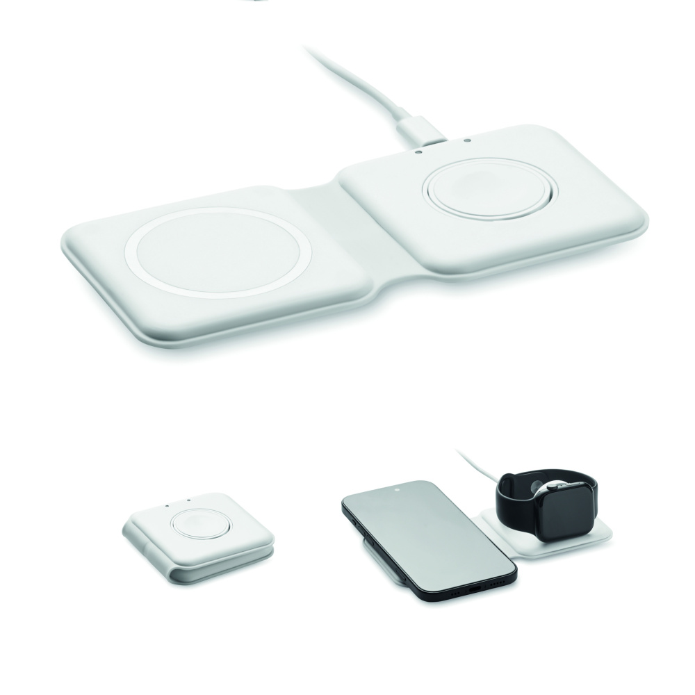 Лого трейд pекламные продукты фото: 2 in 1 foldable charger 15W