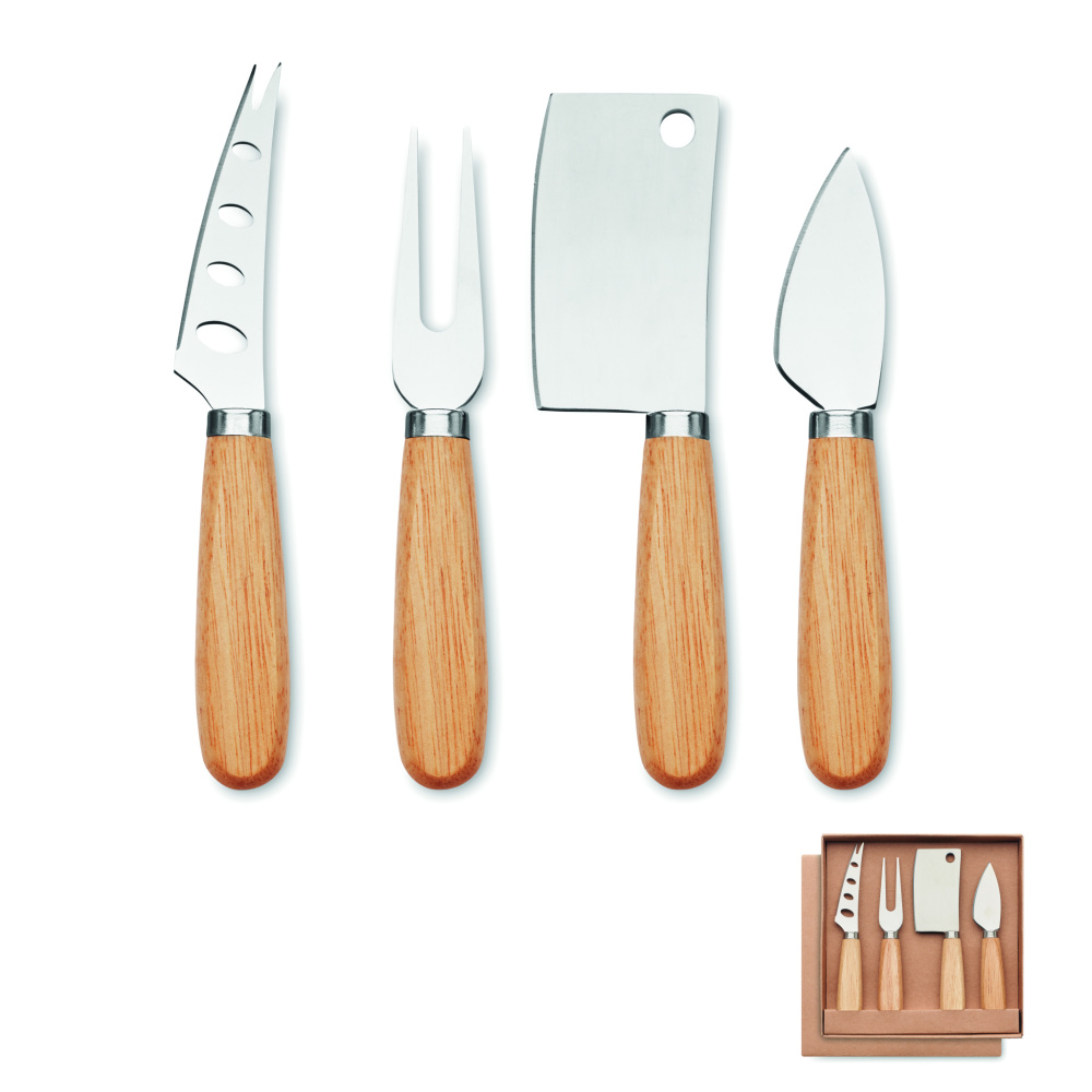 Логотрейд pекламные подарки картинка: Set of 4 cheese knives