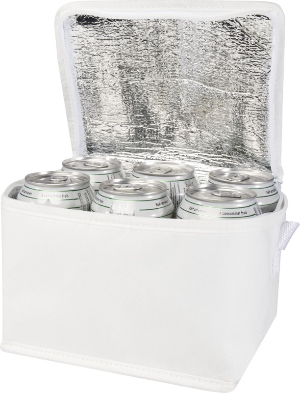 Лого трейд pекламные cувениры фото: Spectrum Нетканая сумка-холодильник, объемом 4 л, на 6 банок, из переработанных материалов