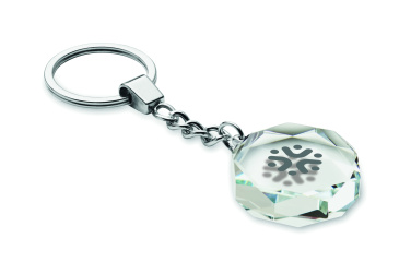 Логотрейд pекламные продукты картинка: Glass round award key ring