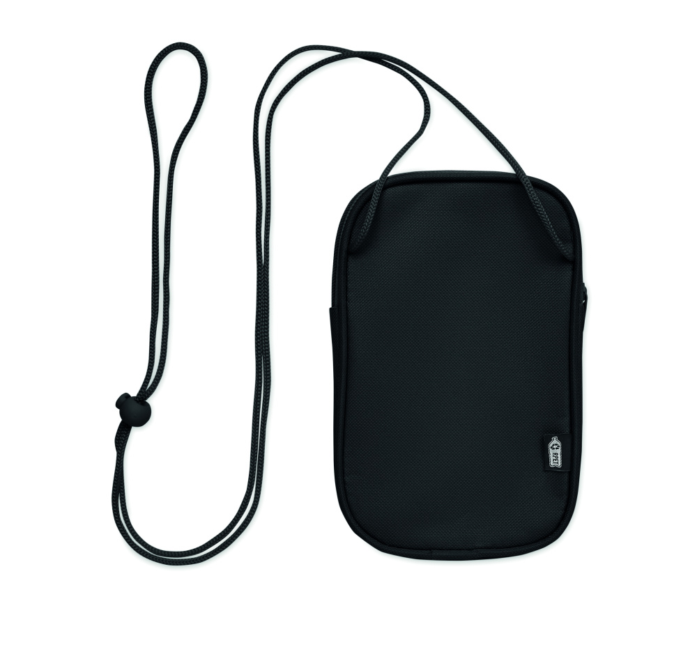 Лого трейд pекламные подарки фото: RPET cross body travel pouch