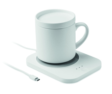 Лого трейд pекламные продукты фото: Wireless charger mug warmer set