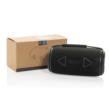 Логотрейд pекламные подарки картинка: Водонепроницаемый динамик Prisma RCS из переработанного пластика IPX 4 мощностью 16 Вт