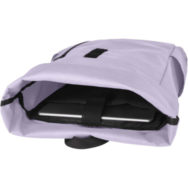 Лого трейд бизнес-подарки фото: Рюкзак Byron 15,6" объемом 18 л со скручиваемым верхом, изготовленный из переработанного ПЭТ по стандарту GRS