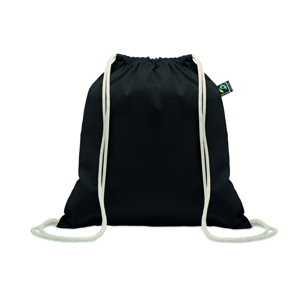Логотрейд бизнес-подарки картинка: Drawstring bag Fairtrade 180gr