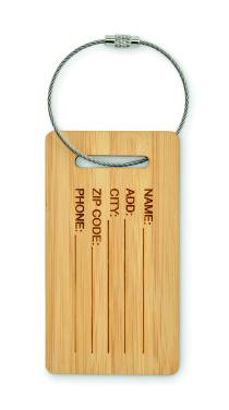 Лого трейд pекламные подарки фото: Bamboo luggage tag