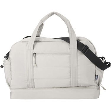 Логотрейд pекламные продукты картинка: Дорожный мешок Puffer объемом 30 л, изготовленный из переработанных материалов согласно стандарту GRS, с утепленным дном