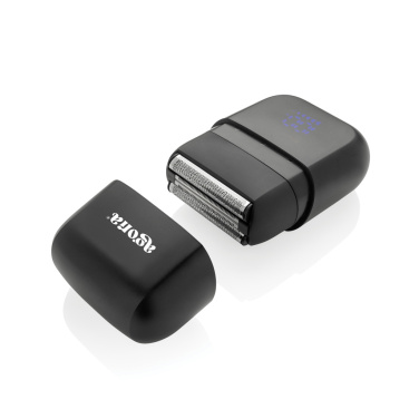 Лого трейд бизнес-подарки фото: Аккумуляторная дорожная бритва TrimBlade, степень защиты IPX7.