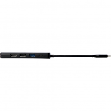 Logotrade reklamprodukter bild: Loop RCS multimedieadapter USB 2.0–3.0 av återvunnen plast med HDMI-port