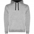 Urban hoodie för herr, Marl Grey / Solid svart