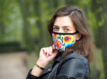 Logotrade profilreklam bild: MARS PRO bomullsmask (storlek M) med ficka och HEPA-filter 1380165