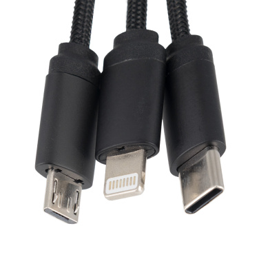 Logotrade profilprodukter bild: Kabel 3-i-1 med upplyst logotyp - LH-ZM04