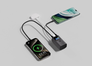 Logotrade profilprodukter bild: Urban Vitamin Campbell 55 W 10 000 mAh powerbank, fickformat